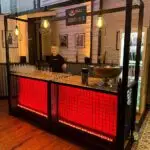 Gitterbox Theke, schwarz matt mieten bei Eventall